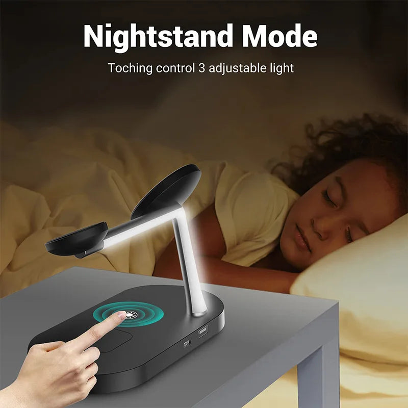⚡️ PowerHub Trio™ Magnetic 3-in-1 Fast Charging Station | For iPhone, Watch & Earbuds ✨