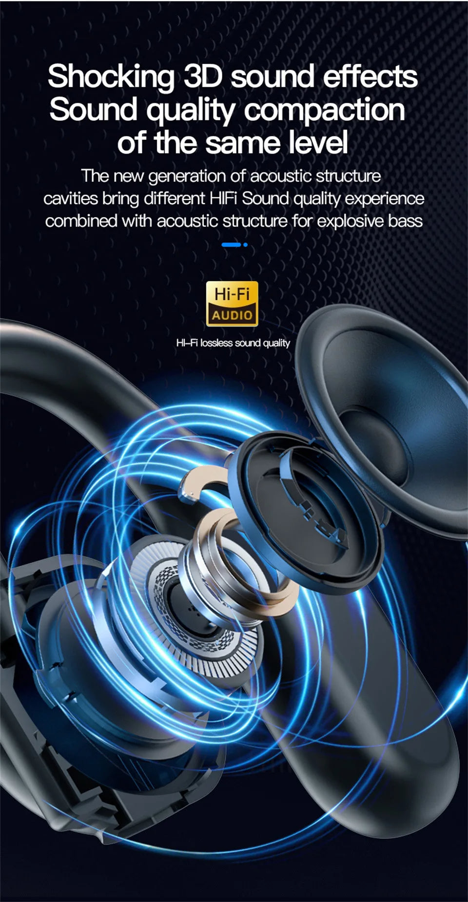 🎧 AeroTune Solo™ Right-Ear Open-Ear Bluetooth Headset – Lightweight, Noise-Canceling, Hands-Free Clarity for Driving, Fitness & Calls 🚗💬