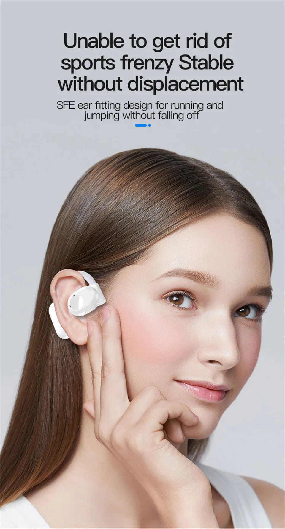 🎧 AeroTune Solo™ Right-Ear Open-Ear Bluetooth Headset – Lightweight, Noise-Canceling, Hands-Free Clarity for Driving, Fitness & Calls 🚗💬