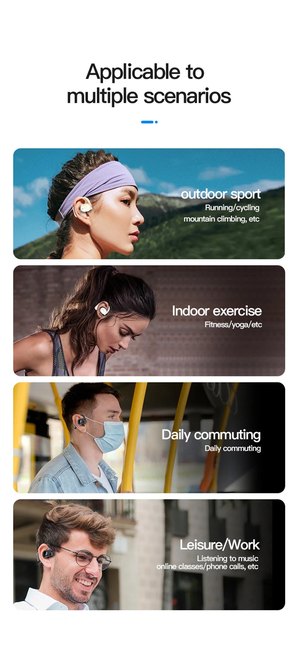 🎧 AeroTune Solo™ Right-Ear Open-Ear Bluetooth Headset – Lightweight, Noise-Canceling, Hands-Free Clarity for Driving, Fitness & Calls 🚗💬