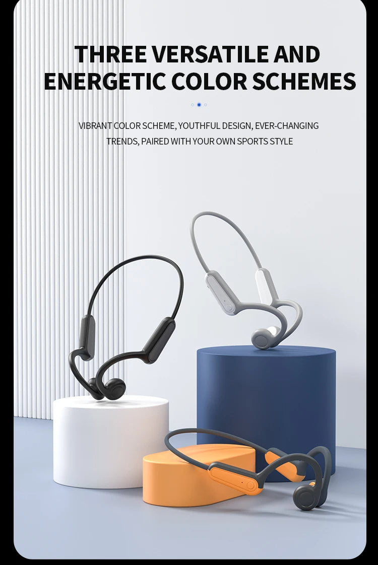 🎧 AeroVibe Sport™ Open-Ear Wireless Headphones | Bone Conduction Tech | Sweatproof & Secure Fit for Running, Driving & Workouts 🏃♂️🚘