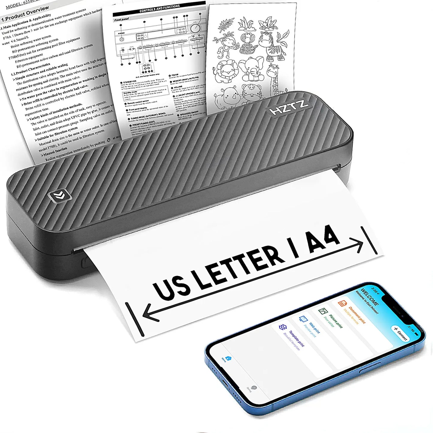 🖨️ SwiftPrint™ A4 Thermal Printer – Inkless, Portable, Wireless Productivity On-The-Go 📲📝