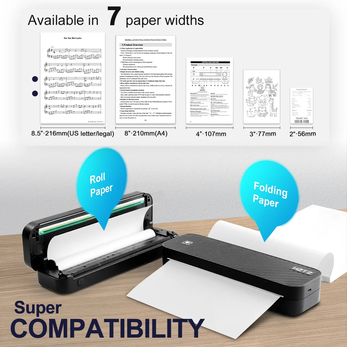 🖨️ SwiftPrint™ A4 Thermal Printer – Inkless, Portable, Wireless Productivity On-The-Go 📲📝