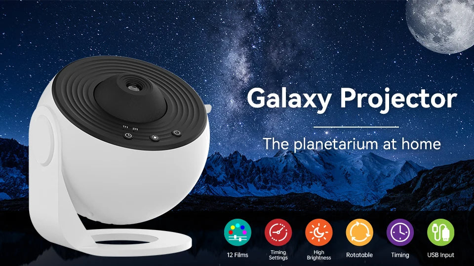 🌌 CosmoVision™ HD Galaxy Projector — Explore 12 Galactic Worlds From Your Bedroom 🪐✨