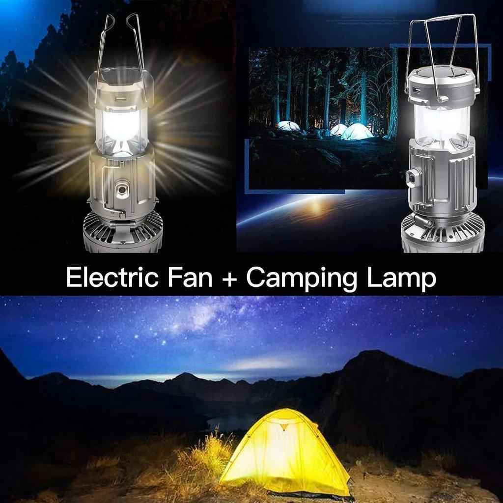 🌞 SolarFlex™ 6-in-1 Camping Lantern & Fan — Rechargeable, Foldable, and Adventure-Ready 🏕️