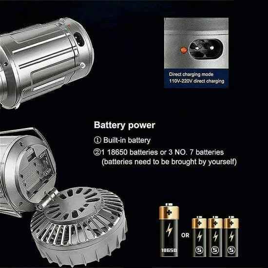 🌞 SolarFlex™ 6-in-1 Camping Lantern & Fan — Rechargeable, Foldable, and Adventure-Ready 🏕️