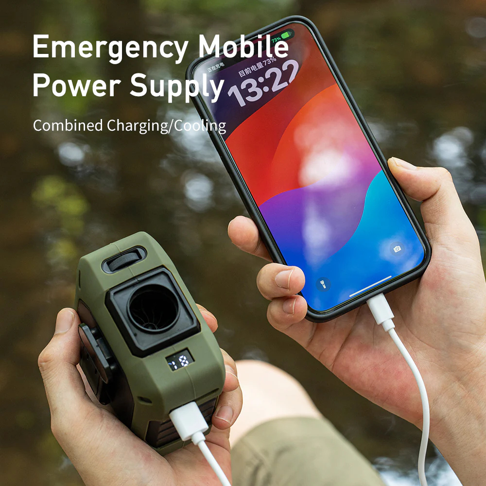 š¬ļø AeroBreeze⢠Turbo Waist & Neck Fan ā 8000mAh Rechargeable Battery | Digital Display | Ultra-Quiet | 100-Speed Control | Outdoor Hands-Free Cooling āļø