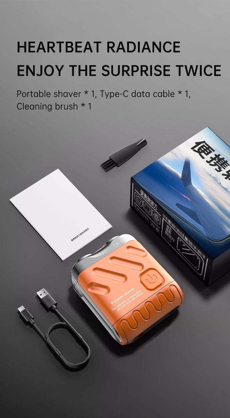 ✨ UltraTrim™ Dual-Head Mini Shaver – Waterproof, USB-C Rechargeable & Pocket-Ready for Travel 🧳🪒