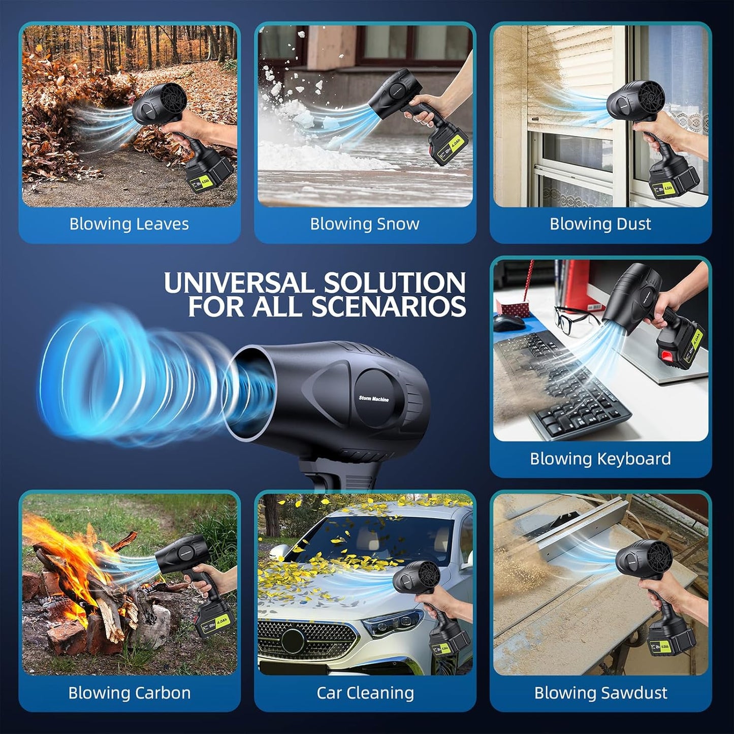 🍃 JetForce™ Cordless Turbo Blower — 600,000RPM | Dual Battery | Ultra-Light | Pro-Level Power 💨🔋