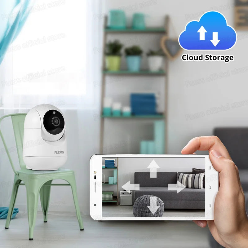 🎥 Smart Home Auto-Tracking WiFi Security Camera | 5MP Full HD | Motion Alerts, 2-Way Audio & Night Vision 🛡️