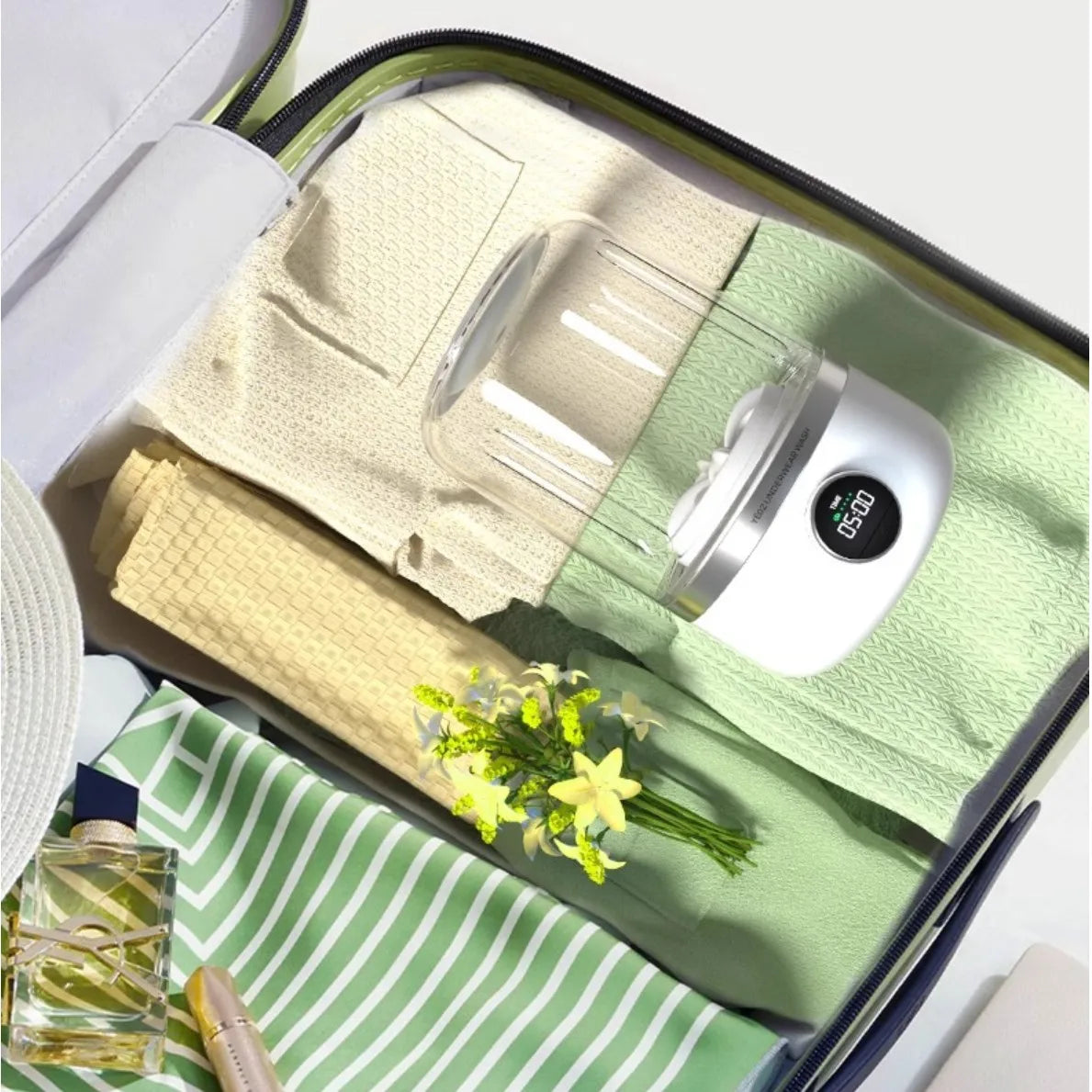 🧼 MiniSuds™ Smart Portable Washer – Compact, Cordless & Ultra-Hygienic Laundry Solution 🩲🧦