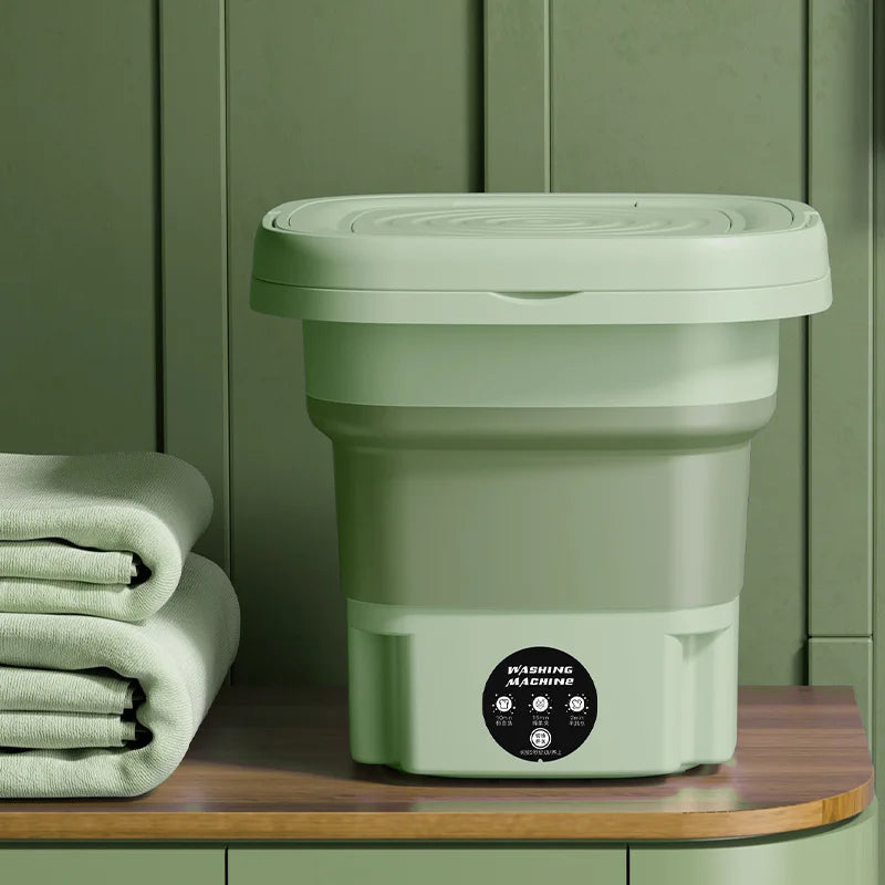 🌀 MiniFold™ Compact Washer & Spin Dryer – Foldable, Portable & Perfect for Delicates, Travel & Small Spaces 🧦✨