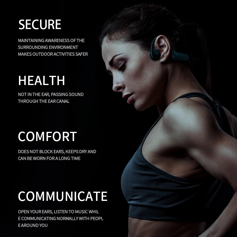 🎧 AeroVibe Sport™ Open-Ear Wireless Headphones | Bone Conduction Tech | Sweatproof & Secure Fit for Running, Driving & Workouts 🏃♂️🚘