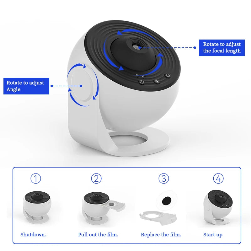🌌 CosmoVision™ HD Galaxy Projector — Explore 12 Galactic Worlds From Your Bedroom 🪐✨