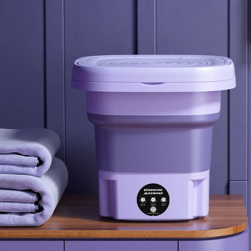 🌀 MiniFold™ Compact Washer & Spin Dryer – Foldable, Portable & Perfect for Delicates, Travel & Small Spaces 🧦✨