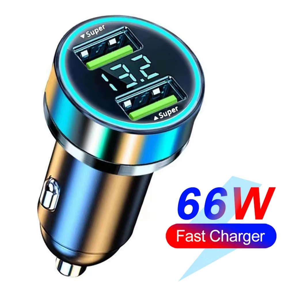 🚗 PowerPort Max™ 6-in-1 Fast Charging Car Hub | PD + QC3.0 + LED Voltage Display ⚡️