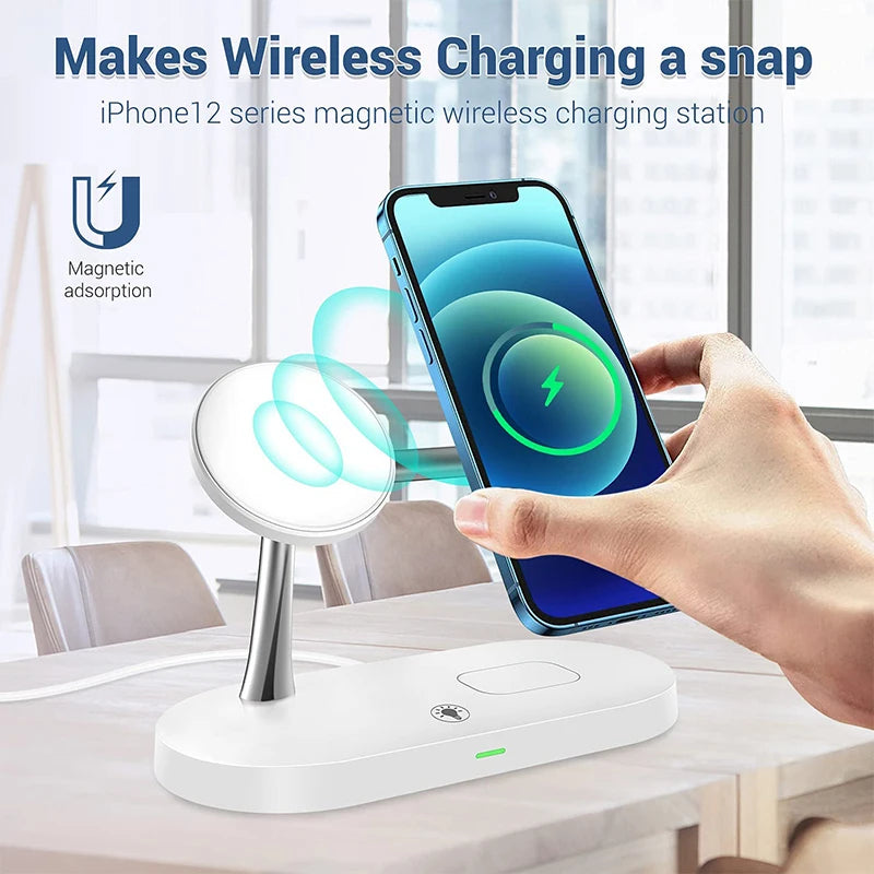 ⚡️ PowerHub Trio™ Magnetic 3-in-1 Fast Charging Station | For iPhone, Watch & Earbuds ✨