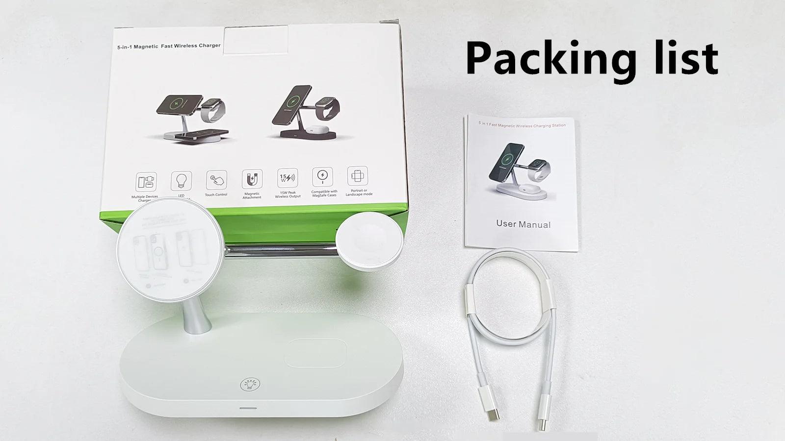 ⚡️ PowerHub Trio™ Magnetic 3-in-1 Fast Charging Station | For iPhone, Watch & Earbuds ✨