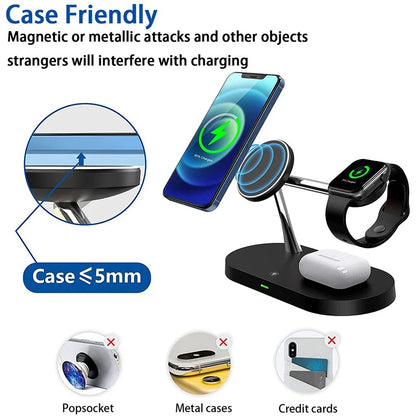 ⚡️ PowerHub Trio™ Magnetic 3-in-1 Fast Charging Station | For iPhone, Watch & Earbuds ✨