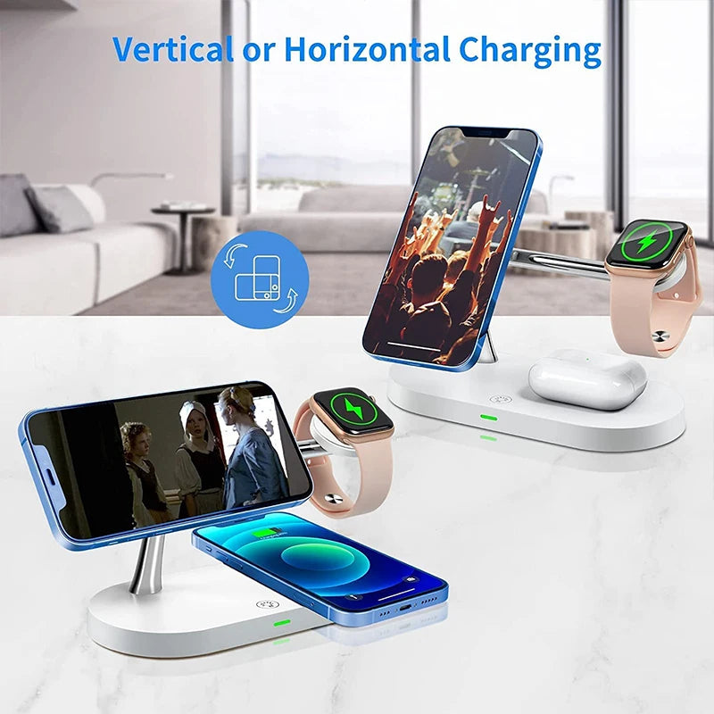 ⚡️ PowerHub Trio™ Magnetic 3-in-1 Fast Charging Station | For iPhone, Watch & Earbuds ✨