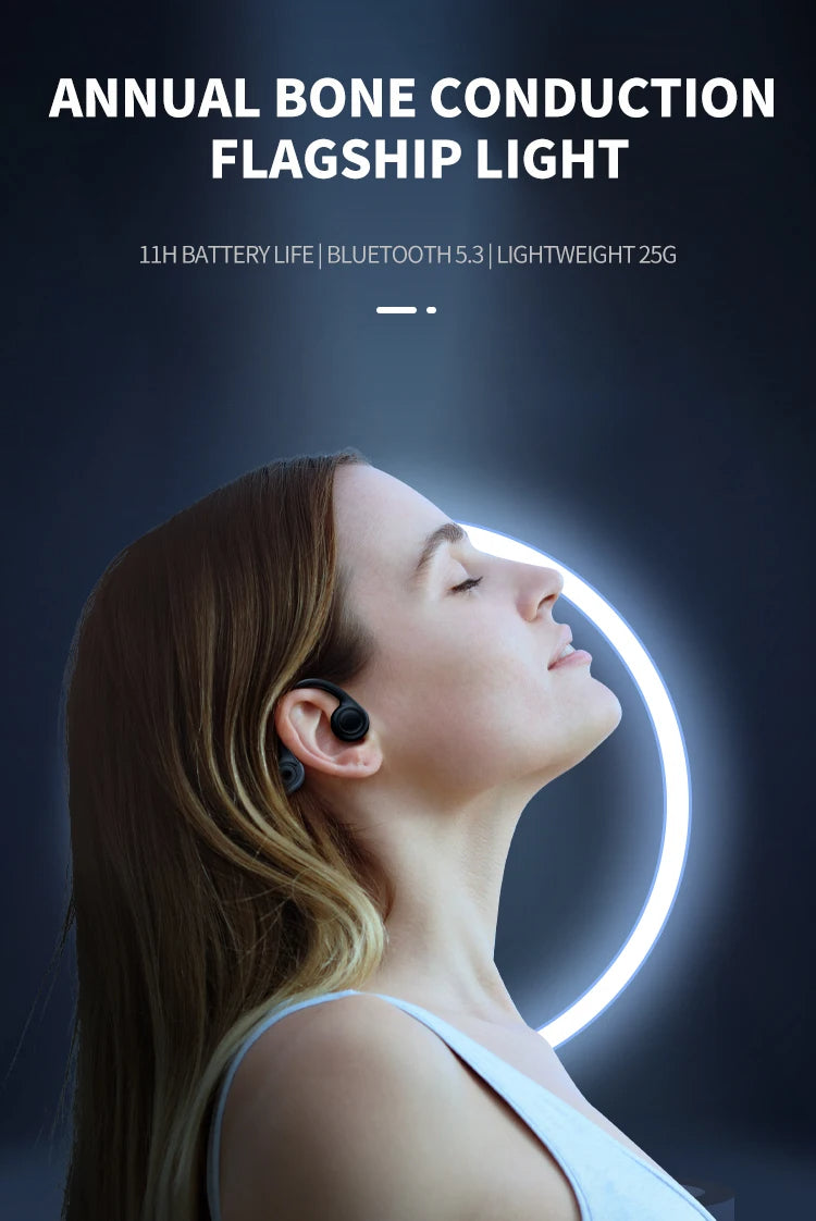 🎧 AeroVibe Sport™ Open-Ear Wireless Headphones | Bone Conduction Tech | Sweatproof & Secure Fit for Running, Driving & Workouts 🏃‍♂️🚘