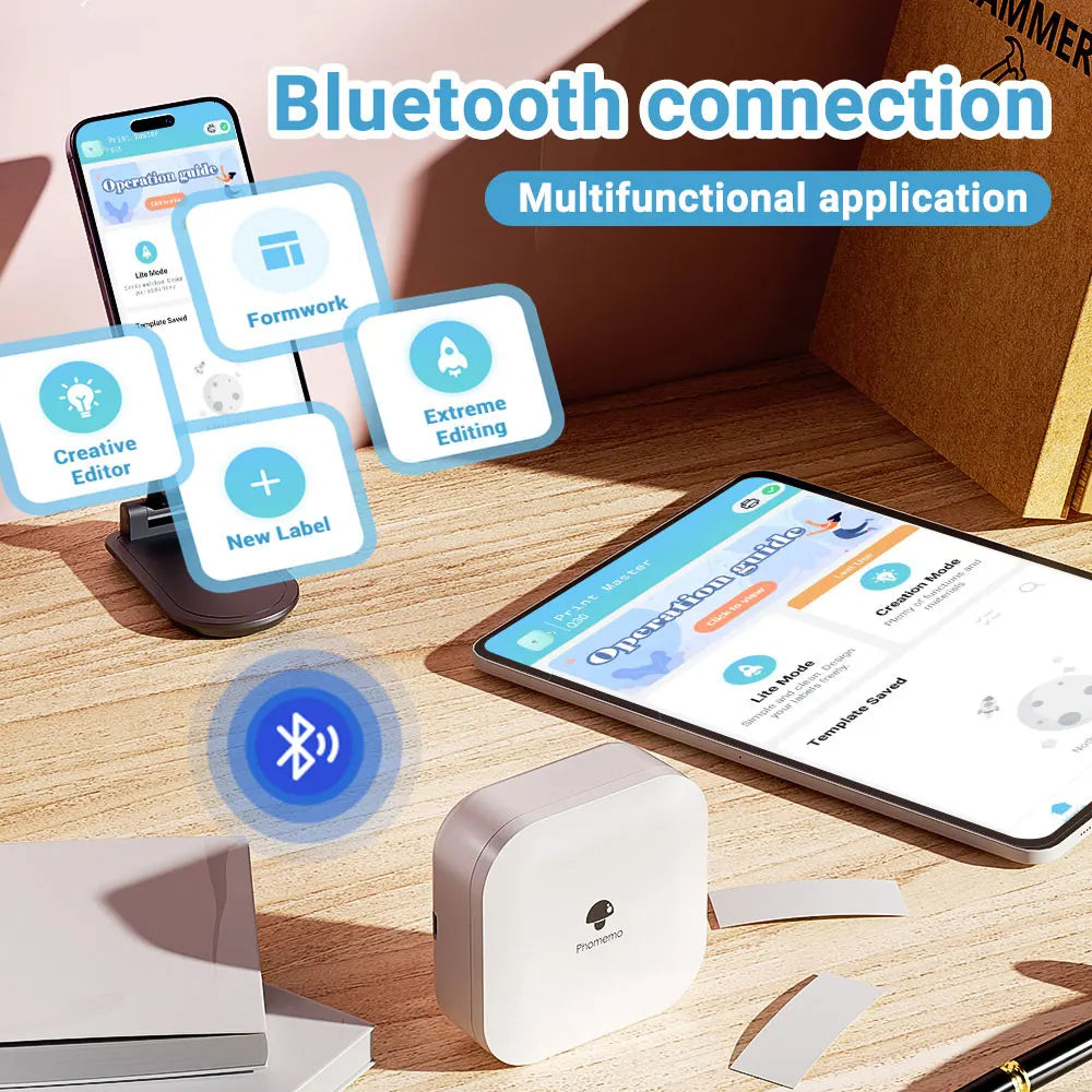 ✨LabelEase™ Smart Pocket Printer | Portable Bluetooth Label Maker for Home, Office & On-the-Go Organization 🏷️📱
