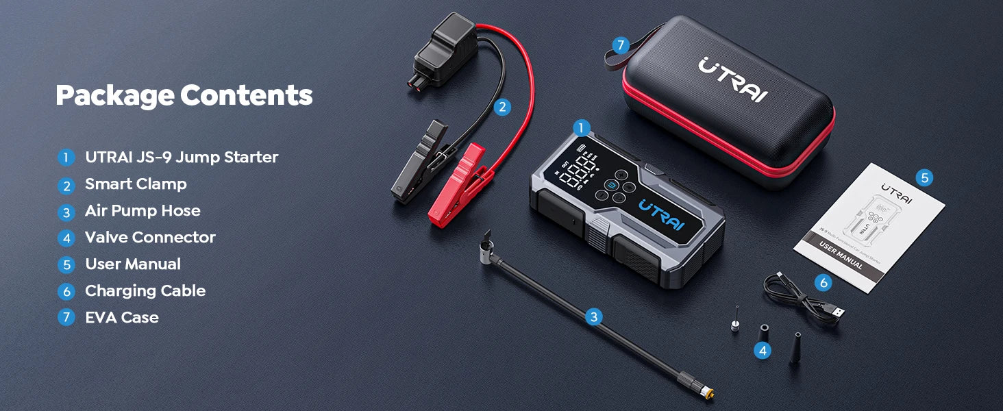 🚗 PowerMate™ Pro Jump Starter + Tire Inflator | 1500A Emergency Battery Booster & 150 PSI Air Pump 💨🔋