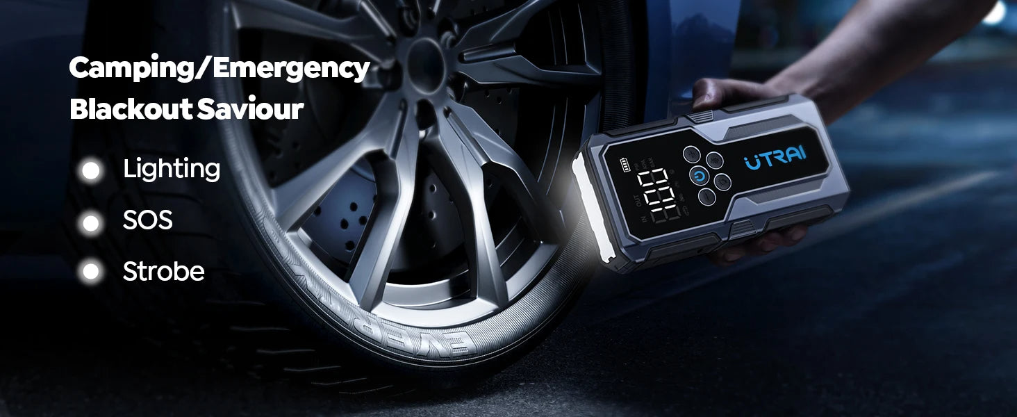🚗 PowerMate™ Pro Jump Starter + Tire Inflator | 1500A Emergency Battery Booster & 150 PSI Air Pump 💨🔋