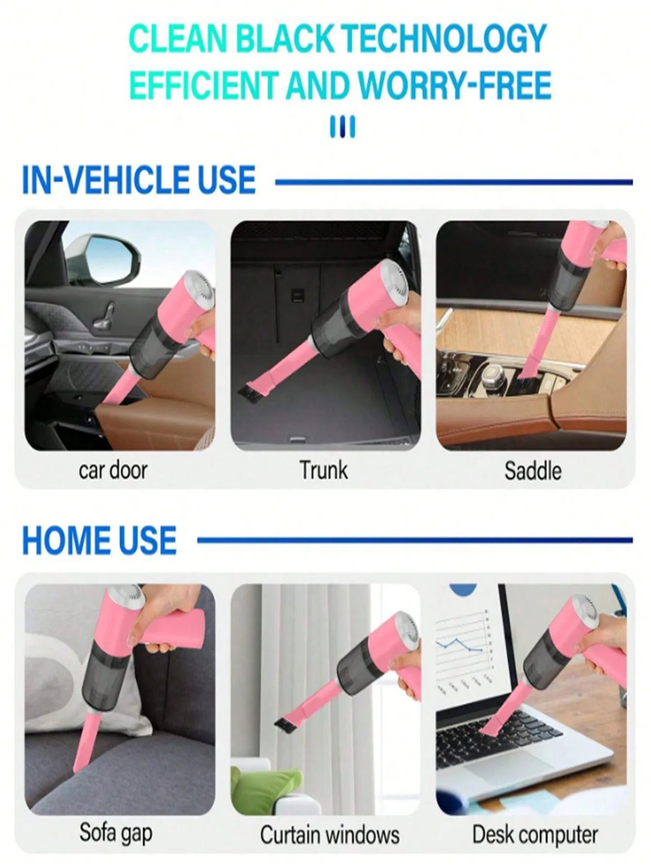 🌀 SwiftClean™ Mini 3-in-1 Vacuum | Compact Power for Home & Car 🚗🏠