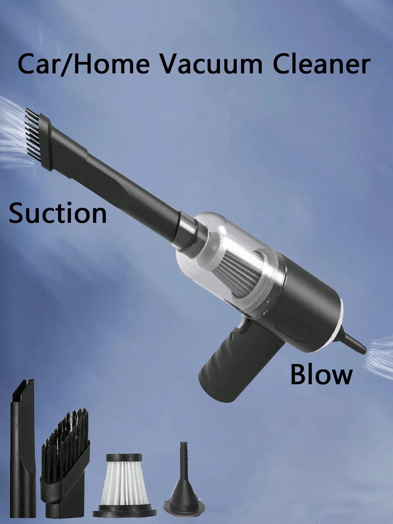 🌀 SwiftClean™ Mini 3-in-1 Vacuum | Compact Power for Home & Car 🚗🏠