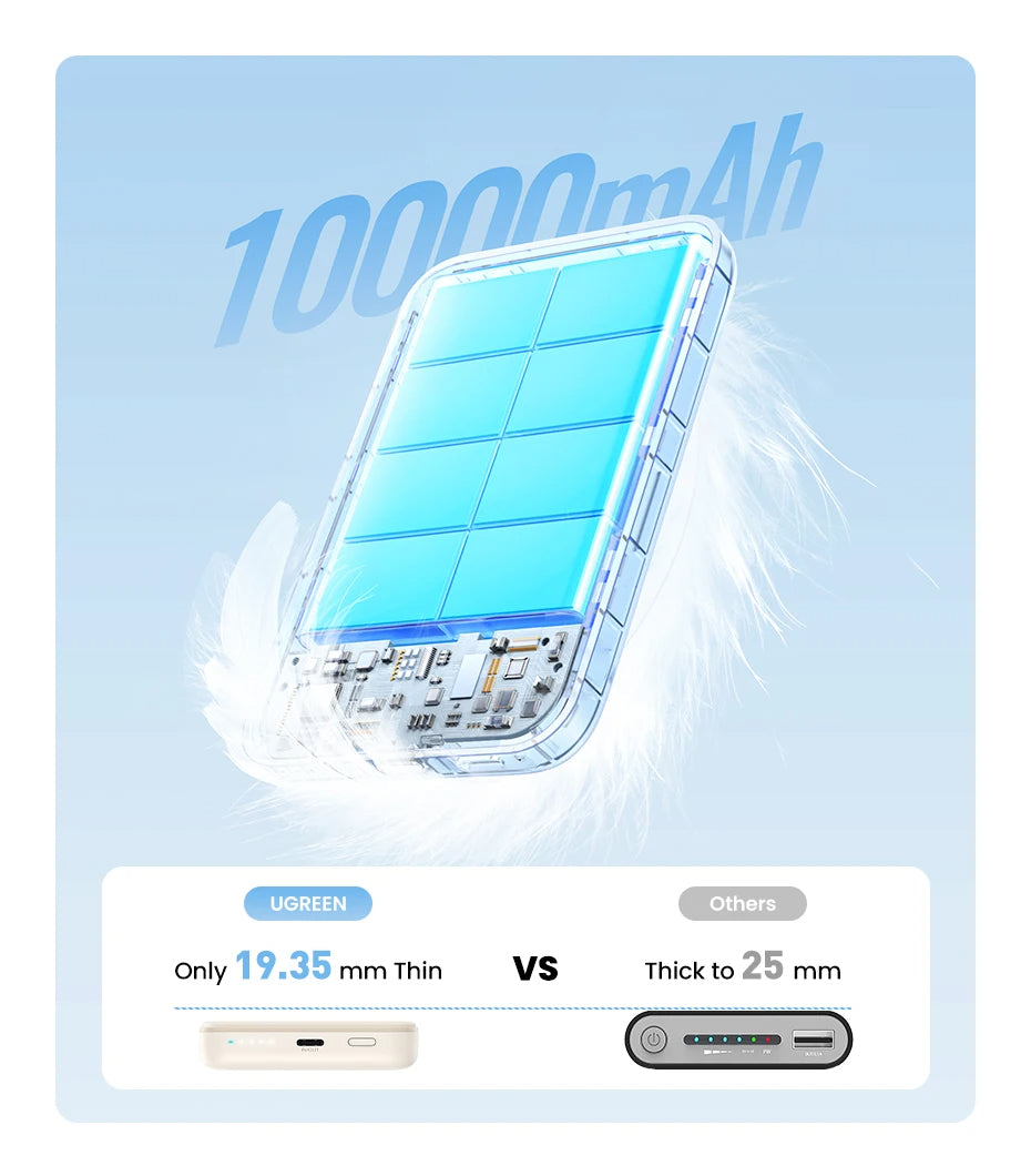 🔋 MagSnap™ UltraThin Wireless Power Bank | 10,000mAh Fast Charge for On-the-Go Power ⚡