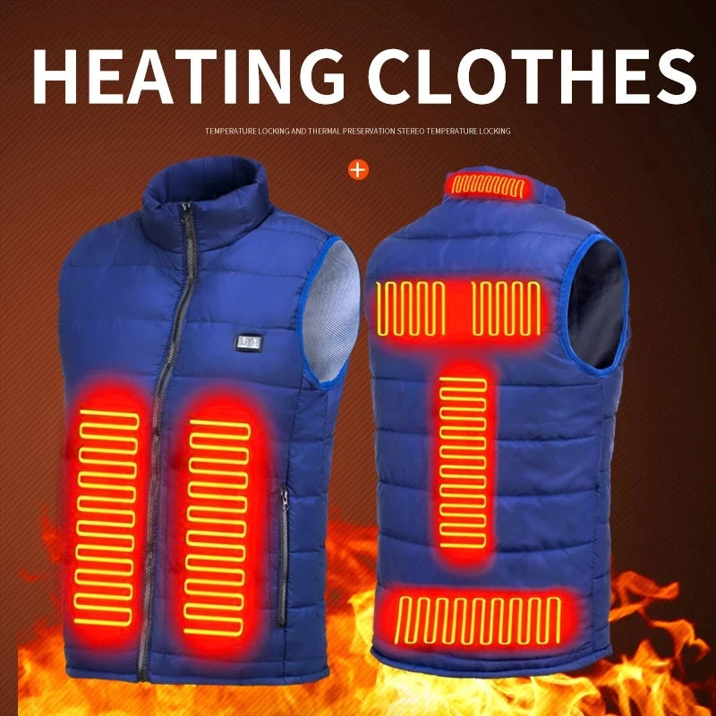 🔥 ThermoCore™ 9-Zone Heated Jacket | USB-Powered Comfort for Cold Weather Adventures ❄️