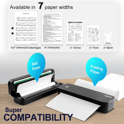 🖨️ SwiftPrint™ A4 Thermal Printer – Inkless, Portable, Wireless Productivity On-The-Go 📲📝