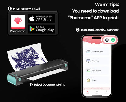 🖋️ InkFree™ M08F Pro – Wireless Tattoo Stencil Printer for Artists On-the-Go 🎨📱
