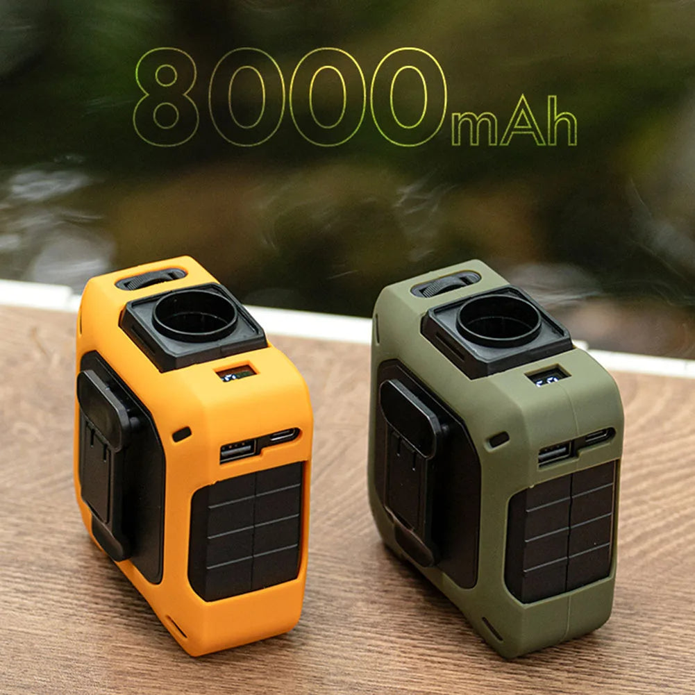 🌬️ AeroBreeze™ Turbo Waist & Neck Fan – 8000mAh Rechargeable Battery | Digital Display | Ultra-Quiet | 100-Speed Control | Outdoor Hands-Free Cooling ❄️