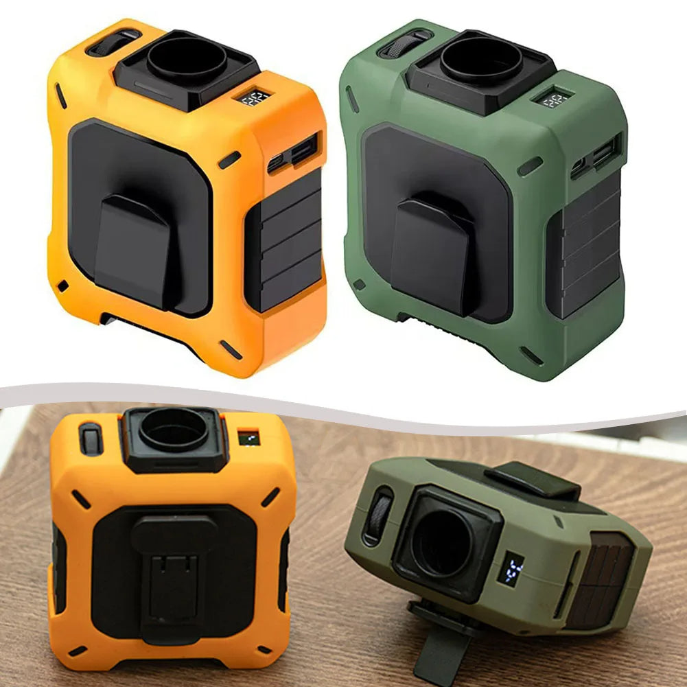 🌬️ AeroBreeze™ Turbo Waist & Neck Fan – 8000mAh Rechargeable Battery | Digital Display | Ultra-Quiet | 100-Speed Control | Outdoor Hands-Free Cooling ❄️