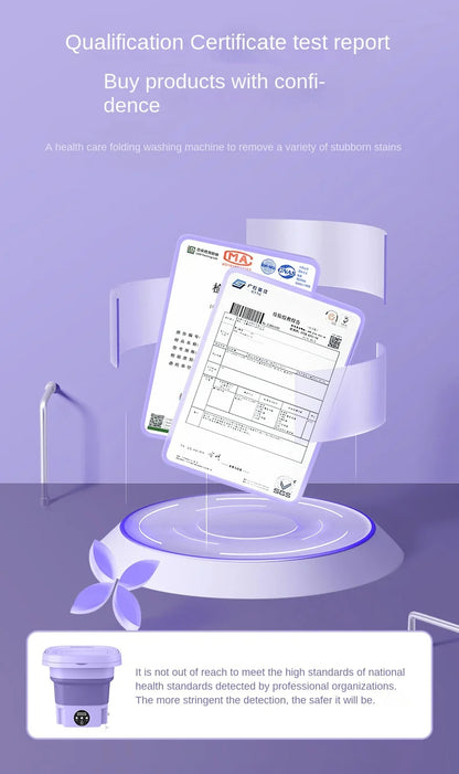 🌀 MiniFold™ Compact Washer & Spin Dryer – Foldable, Portable & Perfect for Delicates, Travel & Small Spaces 🧦✨