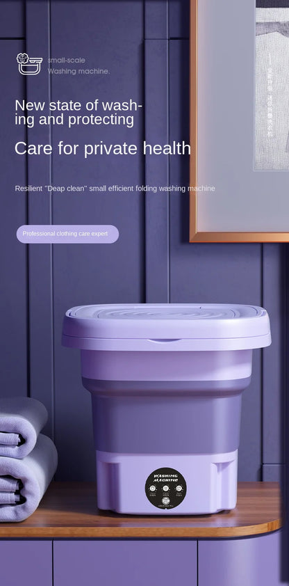 🌀 MiniFold™ Compact Washer & Spin Dryer – Foldable, Portable & Perfect for Delicates, Travel & Small Spaces 🧦✨