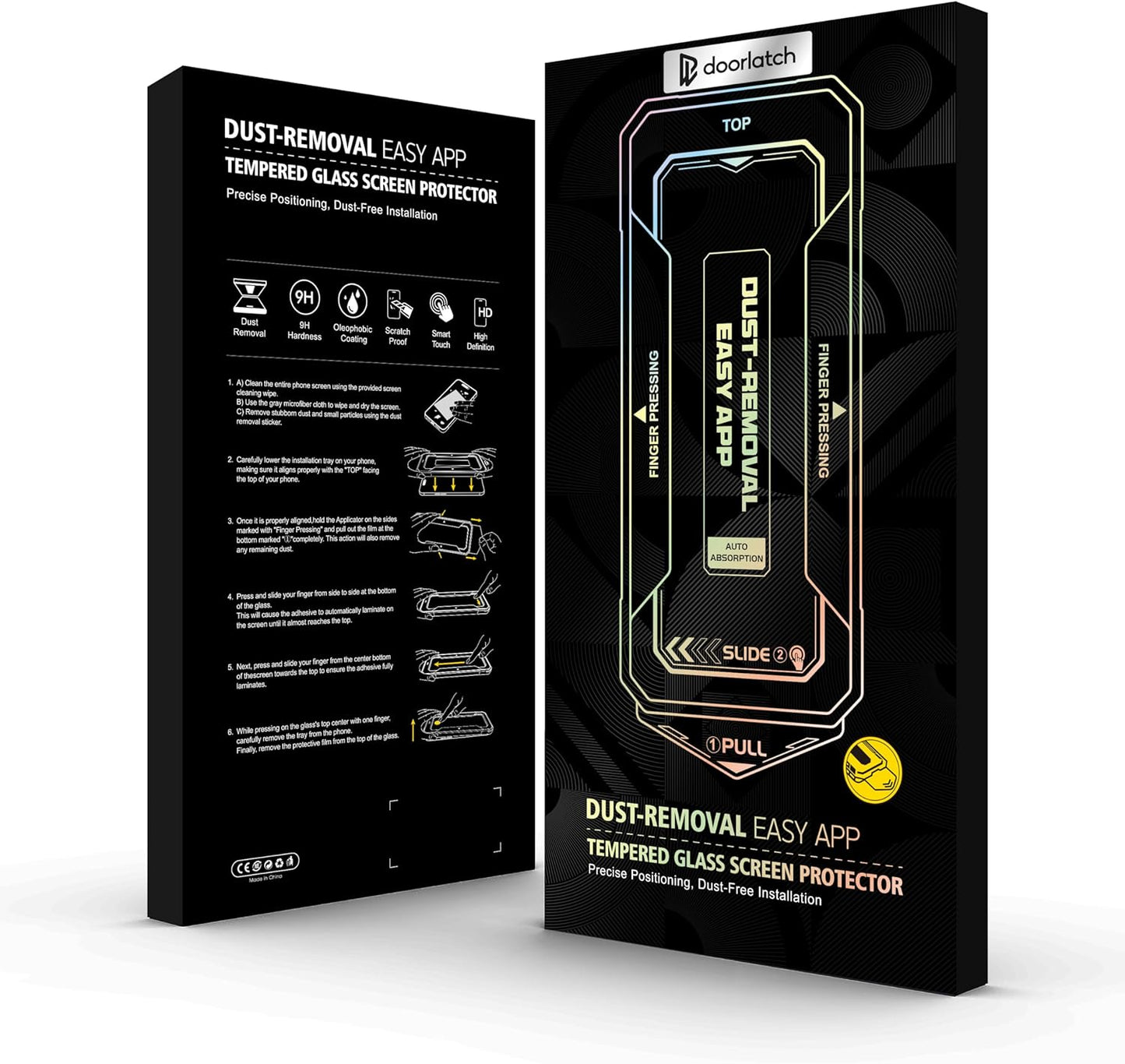 📱 CrystalGuard™ 6D Shield – Full Edge-to-Edge Tempered Glass Protector for iPhone 15/16 Plus (2-Pack) | Auto-Dust Removal Kit | Anti-Fingerprint | Ultra HD Clarity 💎