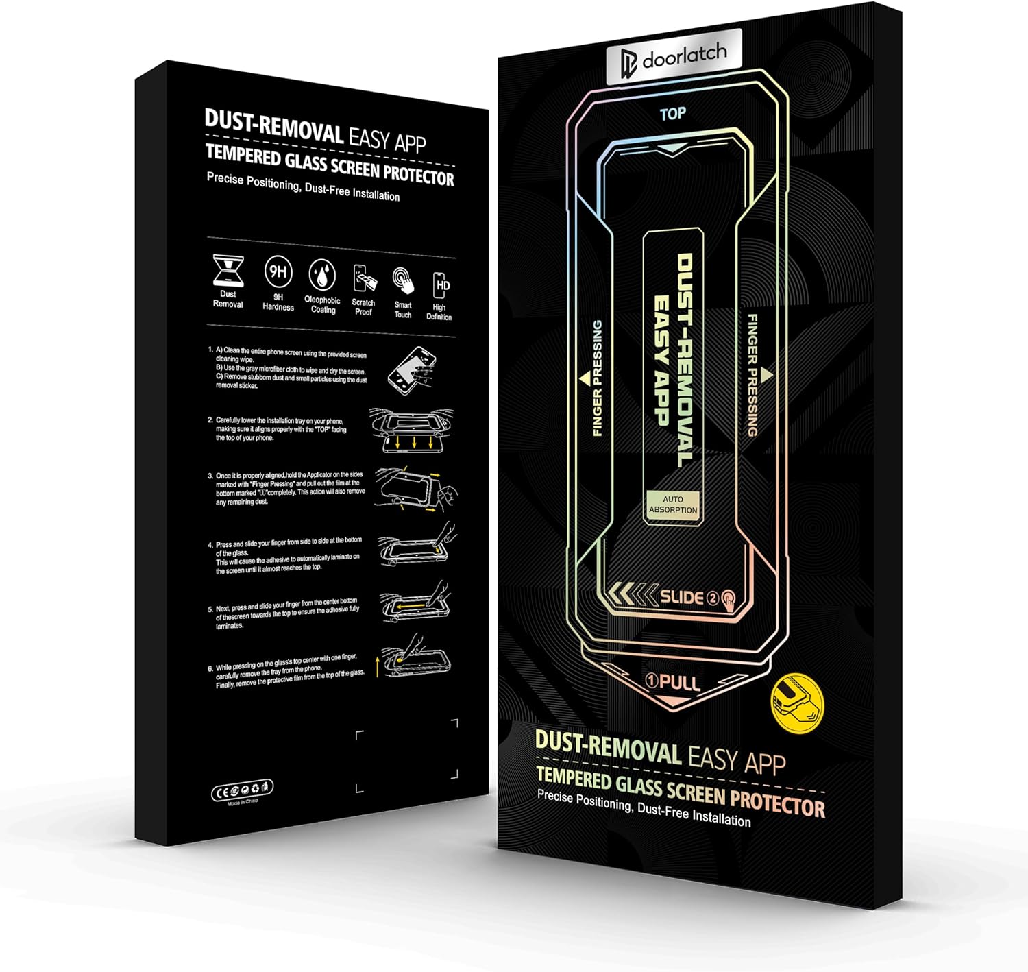 📱 CrystalGuard™ 6D Shield – Full Edge-to-Edge Tempered Glass Protector for iPhone 15/16 Plus (2-Pack) | Auto-Dust Removal Kit | Anti-Fingerprint | Ultra HD Clarity 💎