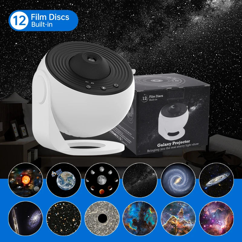 🌌 CosmoVision™ HD Galaxy Projector — Explore 12 Galactic Worlds From Your Bedroom 🪐✨