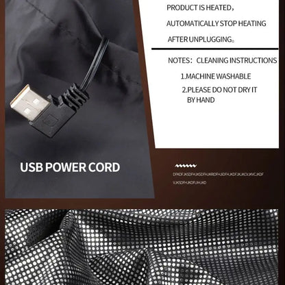 🔥 ThermoCore™ 9-Zone Heated Jacket | USB-Powered Comfort for Cold Weather Adventures ❄️