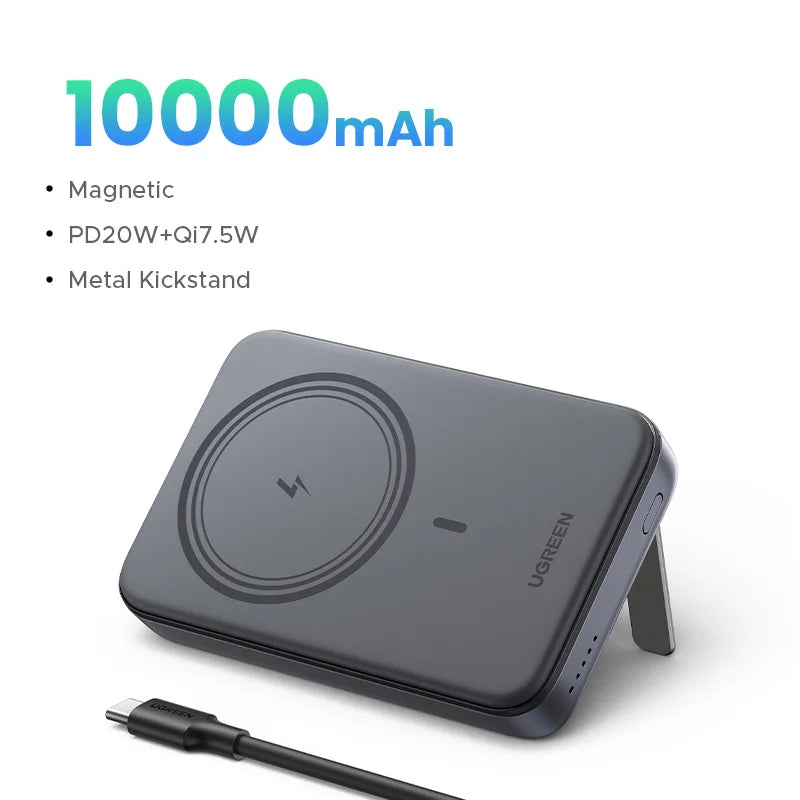 🔋 MagSnap™ UltraThin Wireless Power Bank | 10,000mAh Fast Charge for On-the-Go Power ⚡