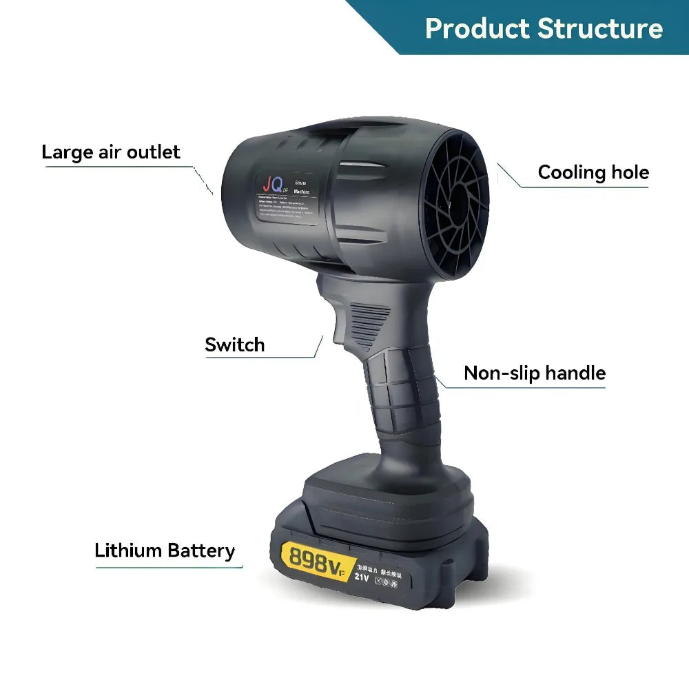 💨 TurboForce™ 21V Cordless Power Blower – 50,000 RPM | 100m/s Wind Speed | 550g Thrust | Outdoor Dust & Leaf Blaster 🌪️