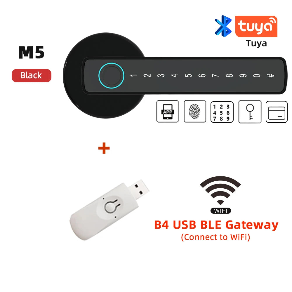 🔒 Smart Touch Fingerprint Door Lock | Bluetooth & App Control | Multi-Access | Anti-Peep Code | Emergency Key Backup 🚪