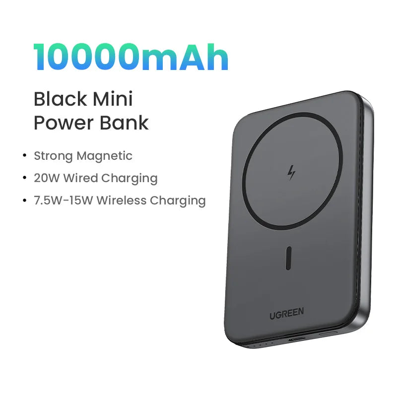 🔋 MagSnap™ UltraThin Wireless Power Bank | 10,000mAh Fast Charge for On-the-Go Power ⚡