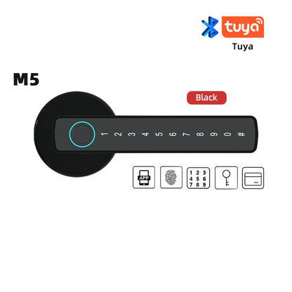 🔒 Smart Touch Fingerprint Door Lock | Bluetooth & App Control | Multi-Access | Anti-Peep Code | Emergency Key Backup 🚪