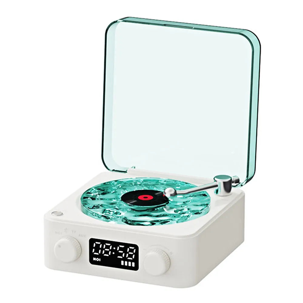 AuroraTune Vintage Mini Speaker 🎶 – Bluetooth Sleep Aid with Nature Sounds, RGB Glow & TF Card Support