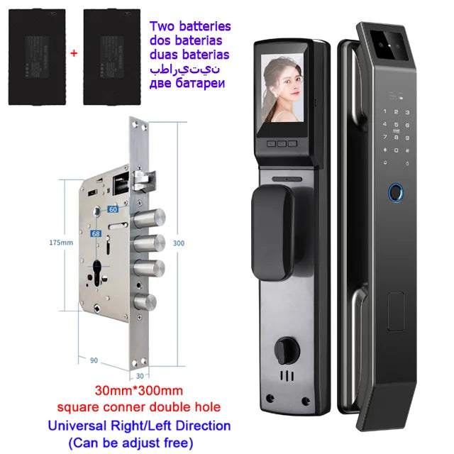 🔒 Smart 3D Face Recognition Door Lock | HD Camera, App Access & Keyless Security | Multi-User Control 🚪