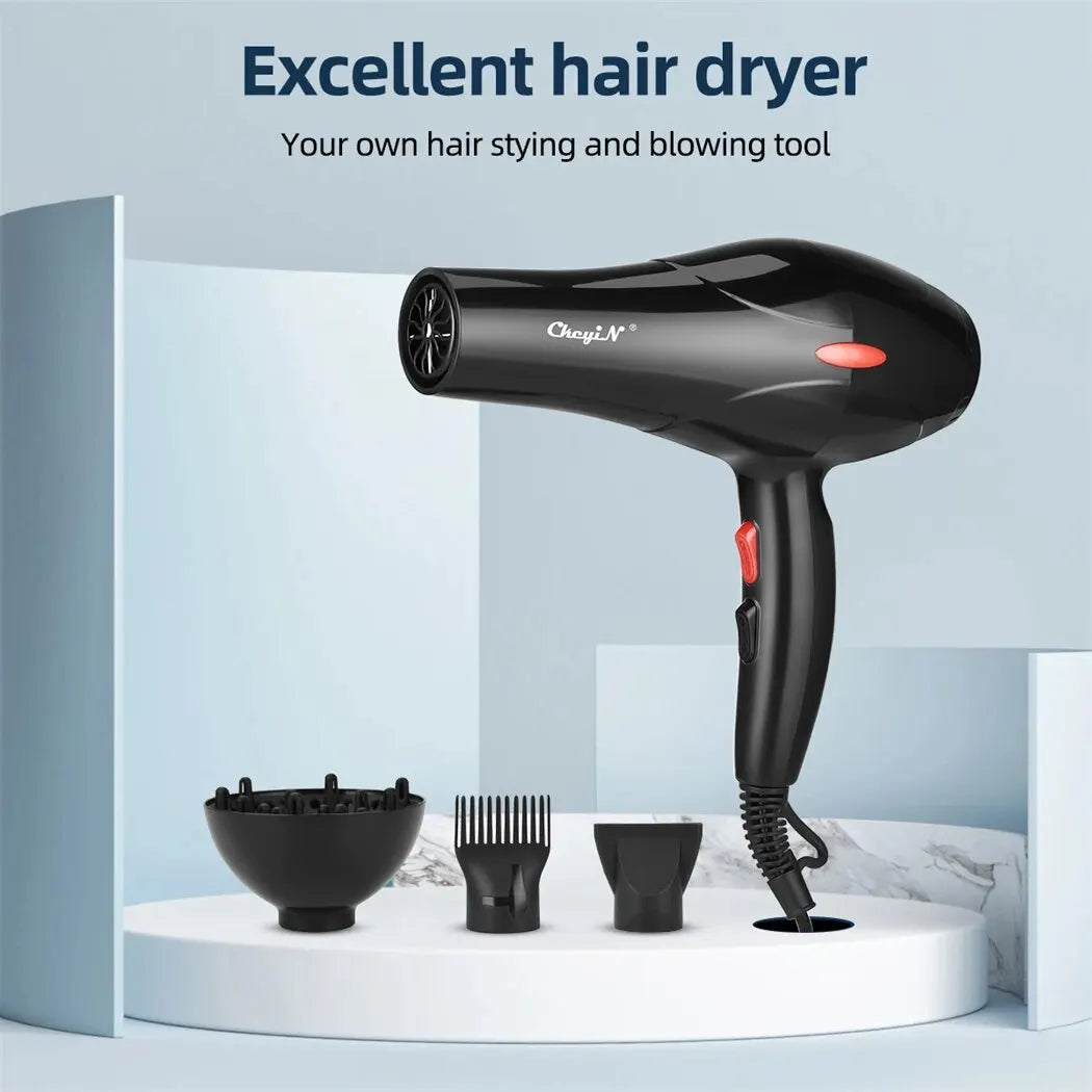💨 LuxeAir™ Ionic Hair Dryer | Pro-Grade Fast-Dry Technology with Diffuser & Styling Tools